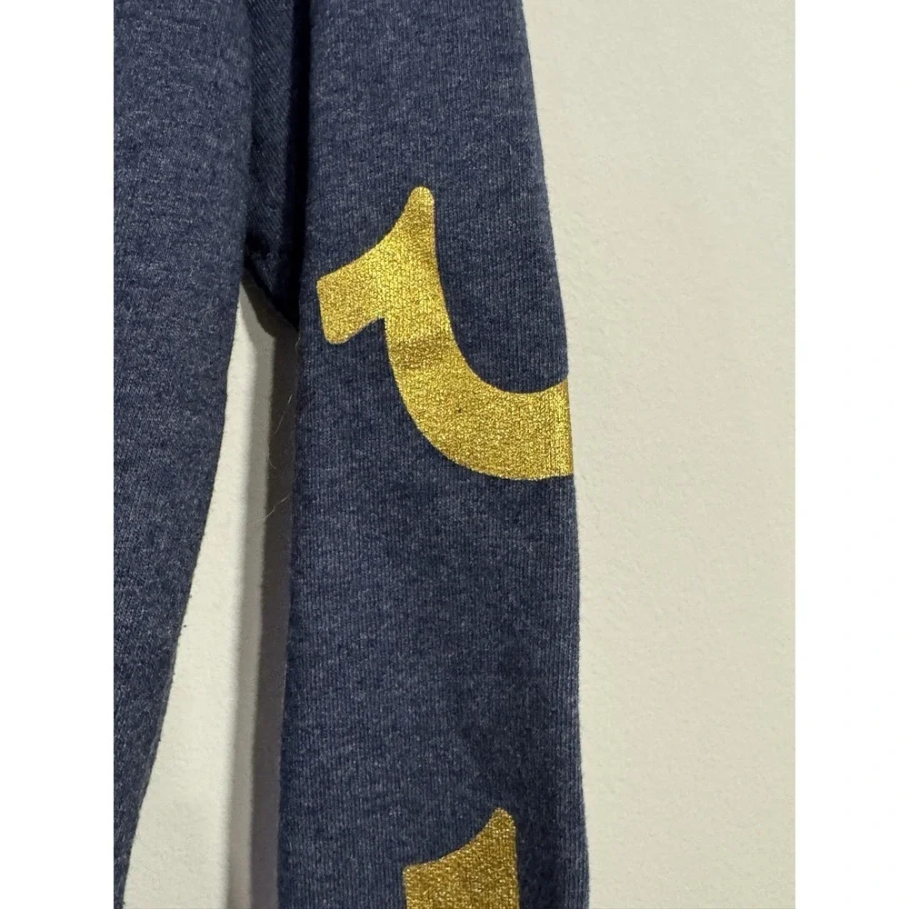 True Religion Mens Loungewear All Over Print Pullover Hoodie TRHD102 Navy-Size S